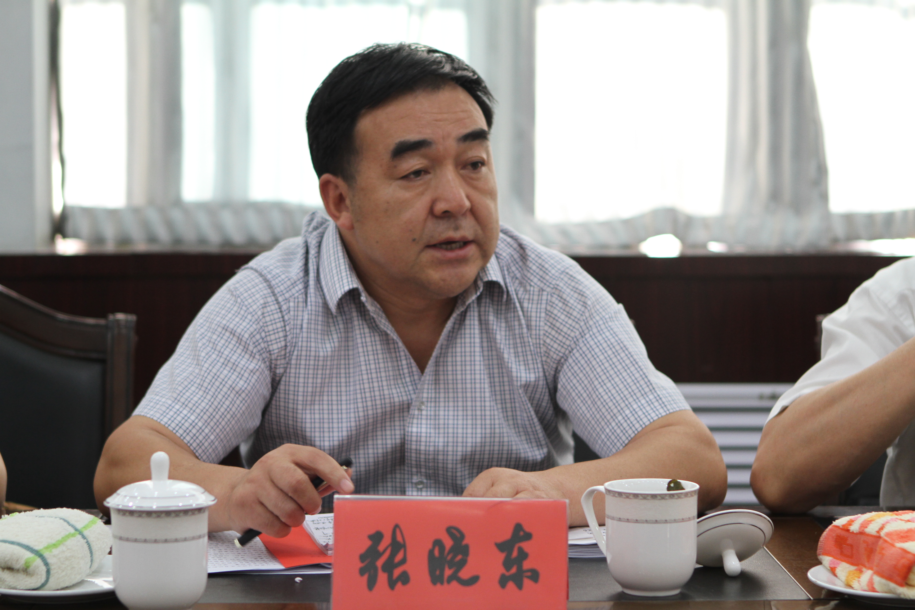 省教育厅、省高校工委行业指导组成员、高教处张晓东处长进行指导